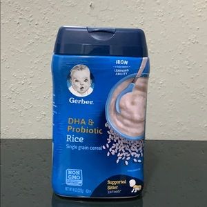Gerber DHA & Probiotic rice and oatmeal. Pack of 6